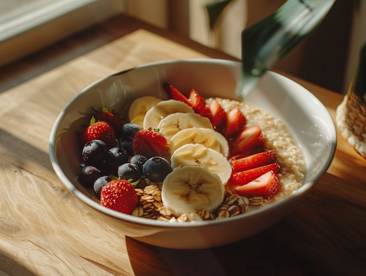Здравословна закуска с овесени ядки